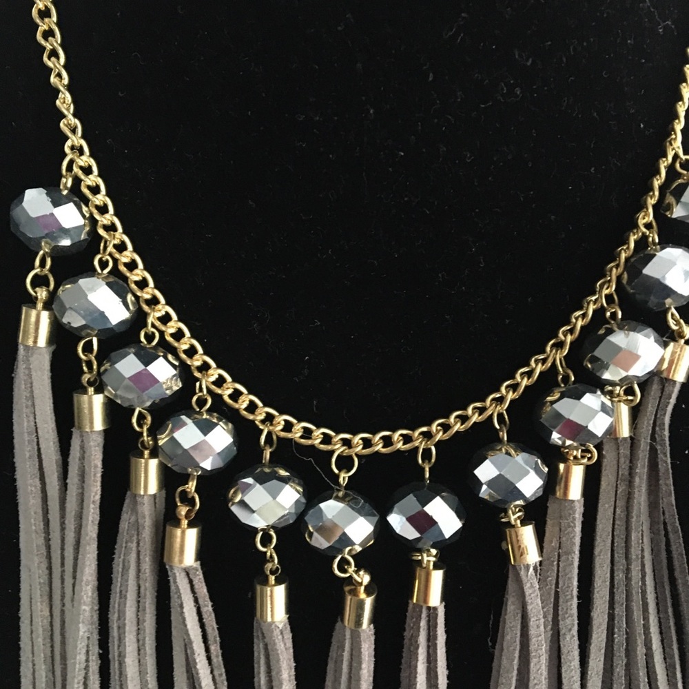 ⚡️ FLASH - Gray fringes necklace set - Picture 3 of 5